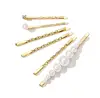 Wholesale Latest design Korean fashion Jewelry pearl plastic Hairpin Crystal Rhinestone women hair clip Girls Hair Accessories