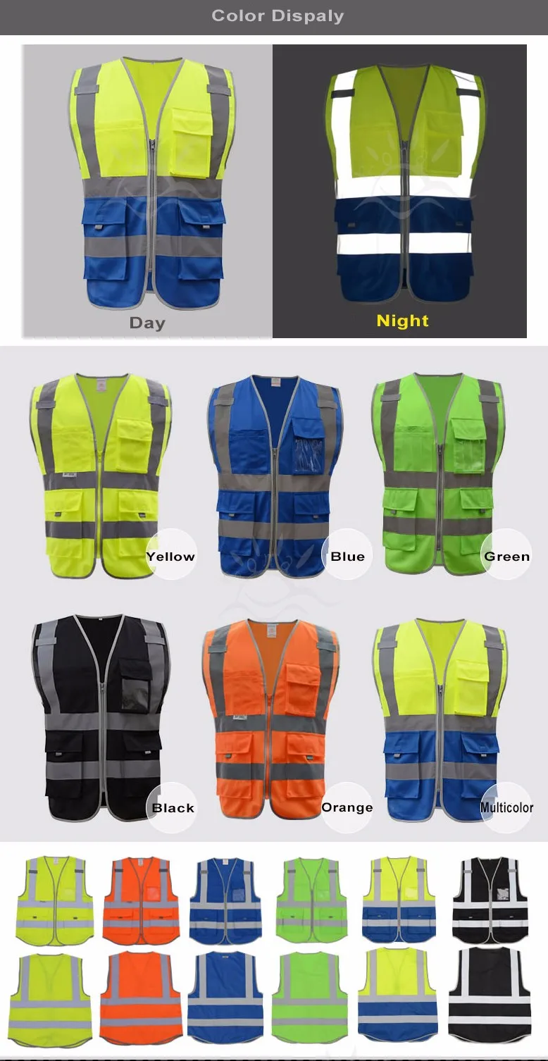 Hottest New Design China Reflective Green Safety Vest With 6 Colors ...