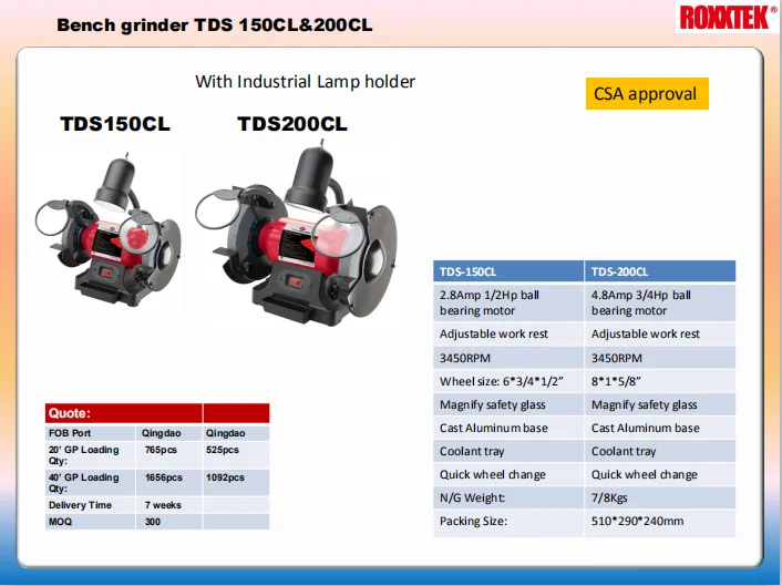 10 Inch Bench Grinder Tds 250d4 View Bench Grinder Product