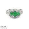 RXN-0012 flexible ring jewelry green jade round stone model
