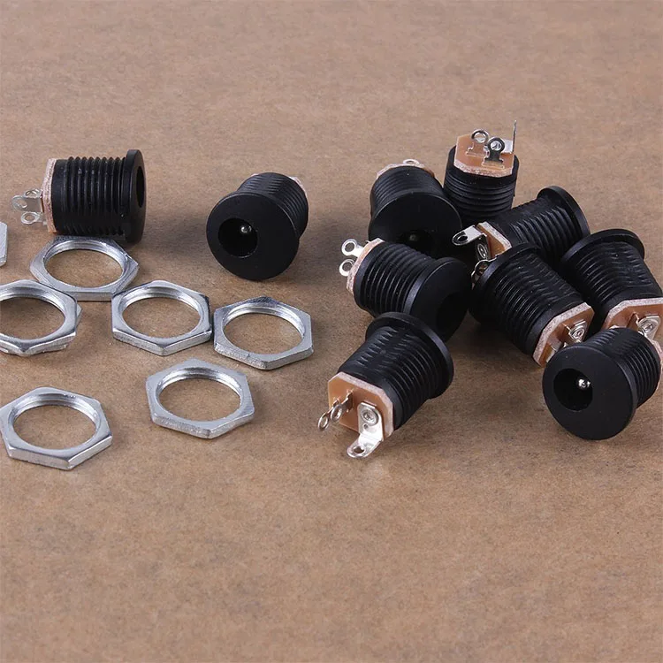 Dc 022 5 5mm 2 1mm Dc Power Jack Socket 3 Pin Female Panel Mount Connector With Hex Nuts Buy