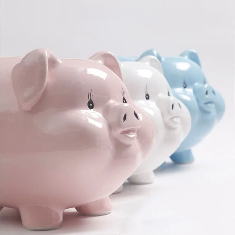 Wholesale Creative Large Coin Ceramic Pig Money Box Piggy Bank For Kids Buy Ceramic Pig Money