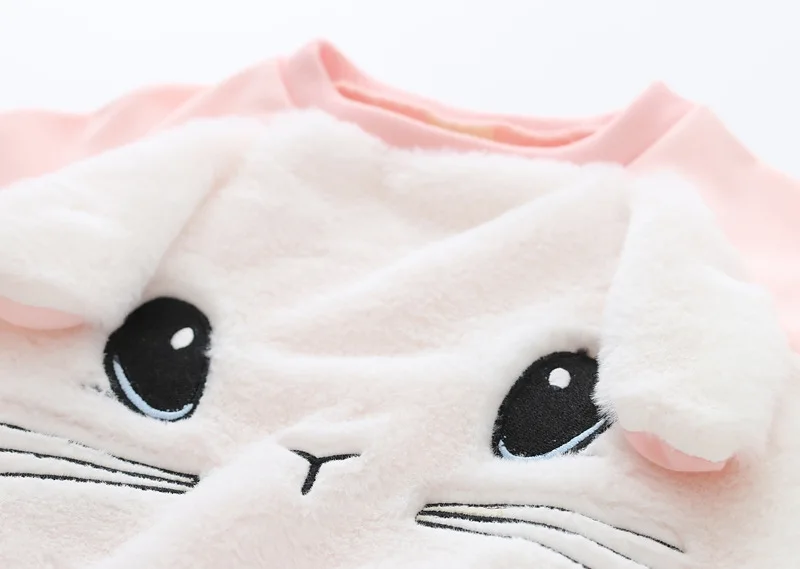 Setelan Pakaian Anak Perempuan Kartun Kelinci Kucing,Atasan Kaus 
