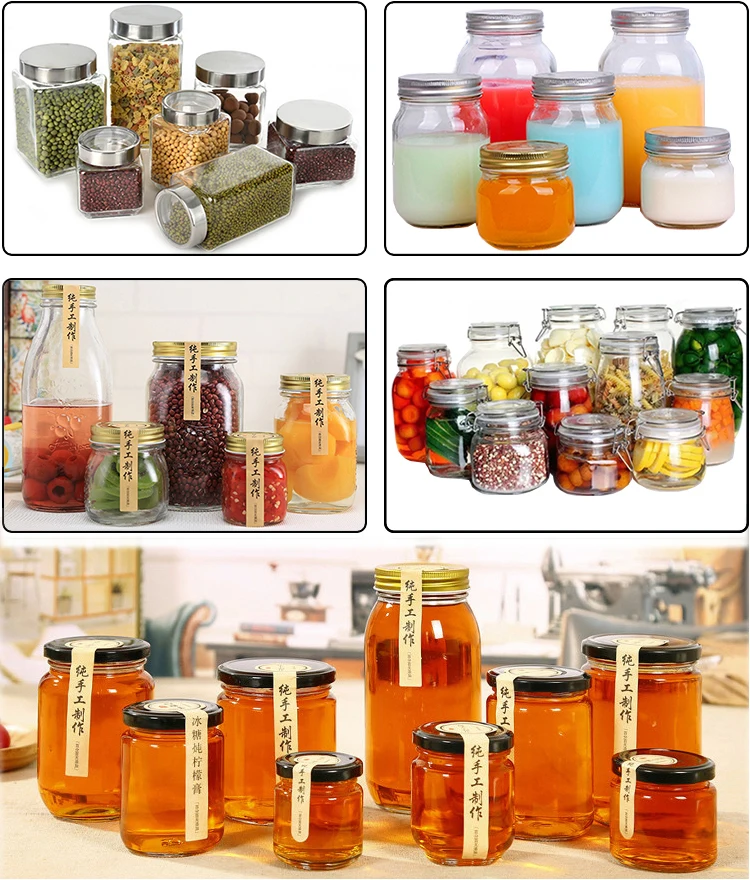 Unique Fancy Jar 180ml 280ml 380ml Glass Jar For Storage Foods Coconut