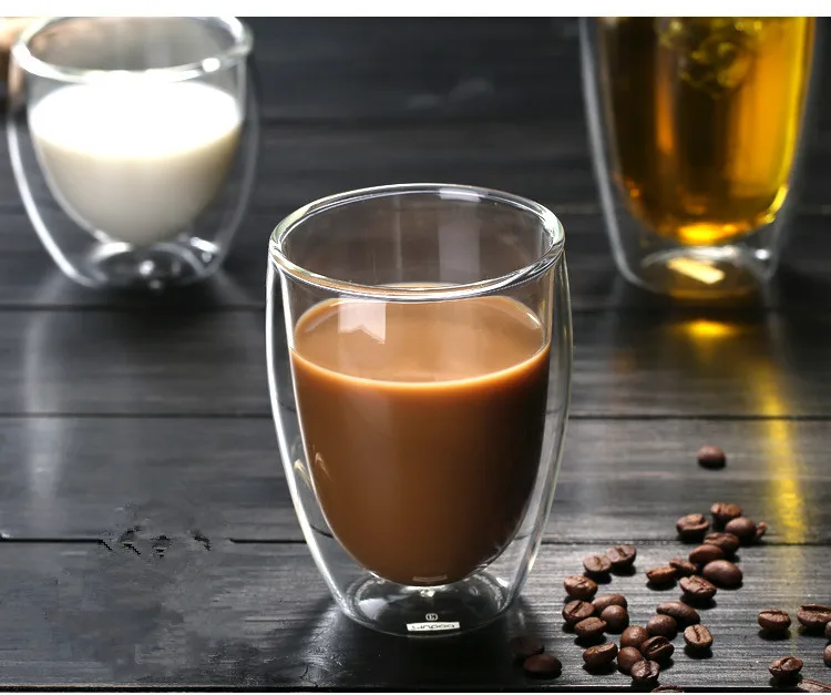 Ecofriendly Borosilicate Handmade Glass Double Walled Drinking Glasses