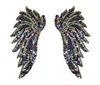 hot sale wings sequin patch reversible sequin patch for jacket,large wings sequined applique patch