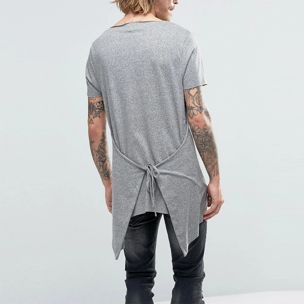 New Style Cool Apparel Short Sleeve Mens Fashion Long Tail T Shirt