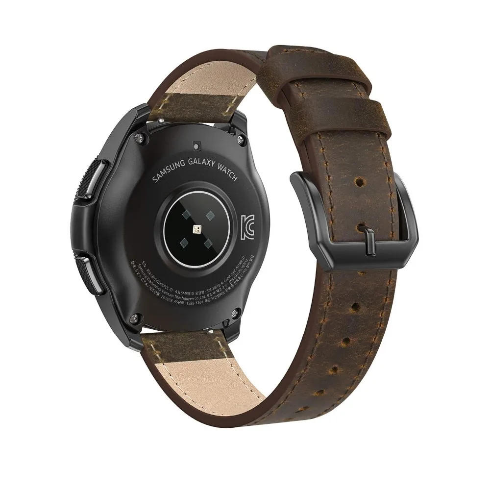 20mm Width Leather Straps For Samsung Galaxy Smartwatch 42mm Men Gear ...