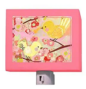 Oopsy Daisy Cherry Blossom Birdies Night Light, Pink and Yellow, 5 x 4 by Oopsy Daisy