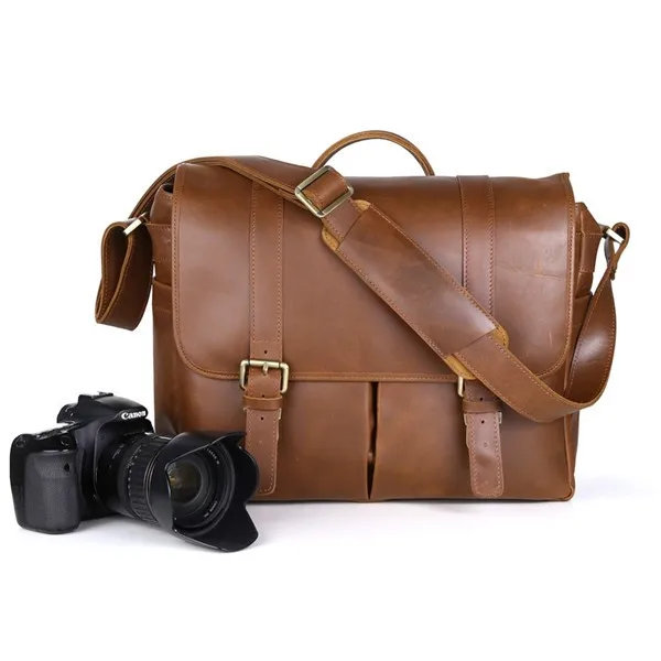 Classic Vintage Casual Shoulder Leather Camera Bag For Digital Camera