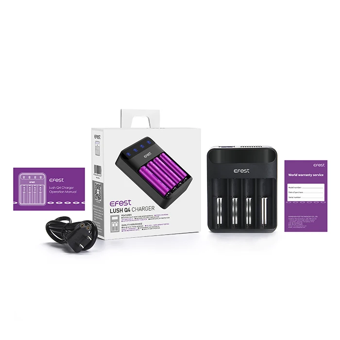 New Smart Battery Charger Lush Q4 Indicator Charger for 20700 / 18650 3.7V battery