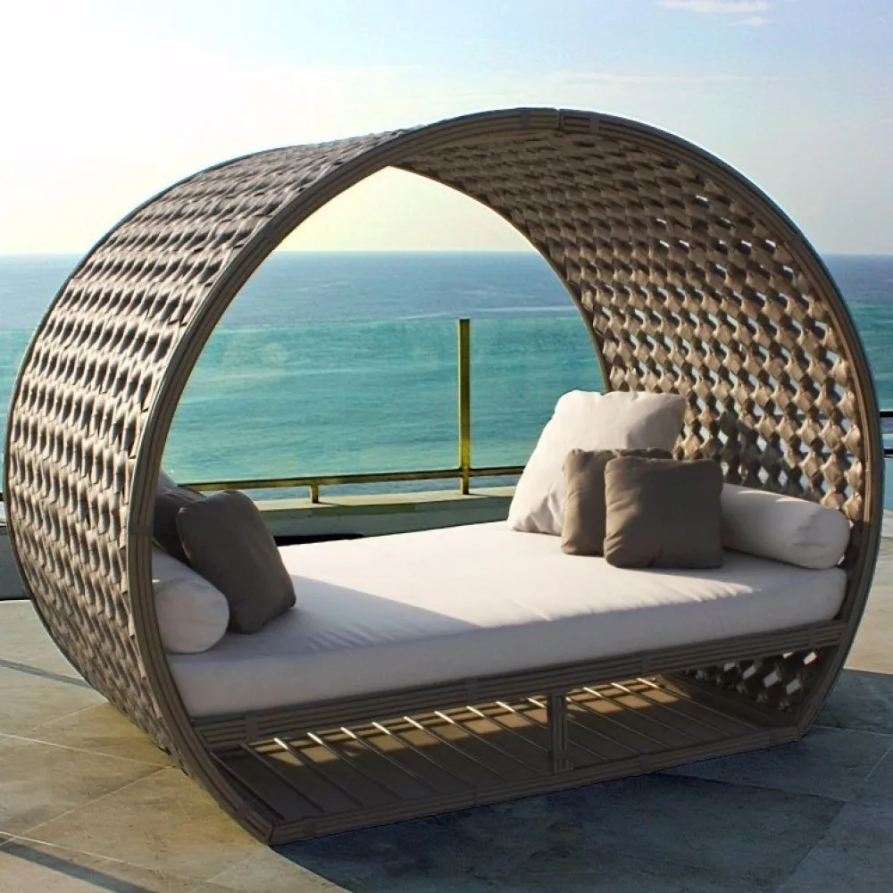 Elegant Mahogany Outdoor Daybed Lounger Wicker Lounger Buy Outdoor