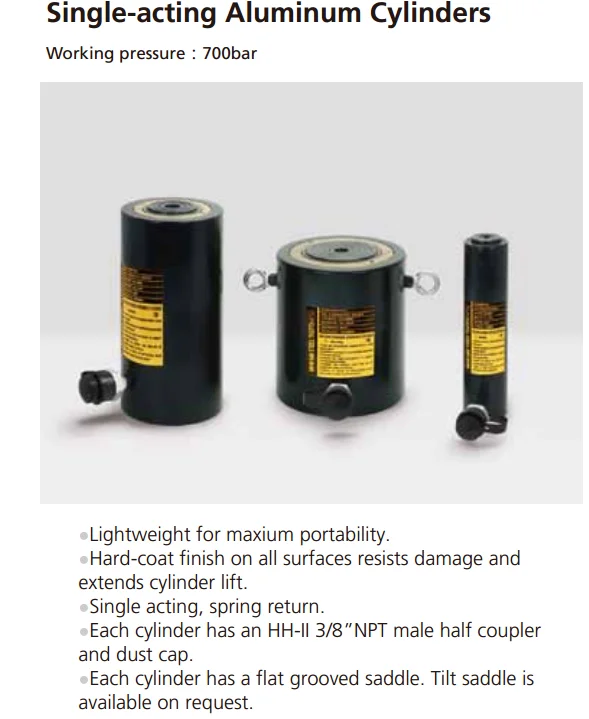Single Acting Aluminum Hydraulic Cylinders Jack 10200t Buy Aluminum