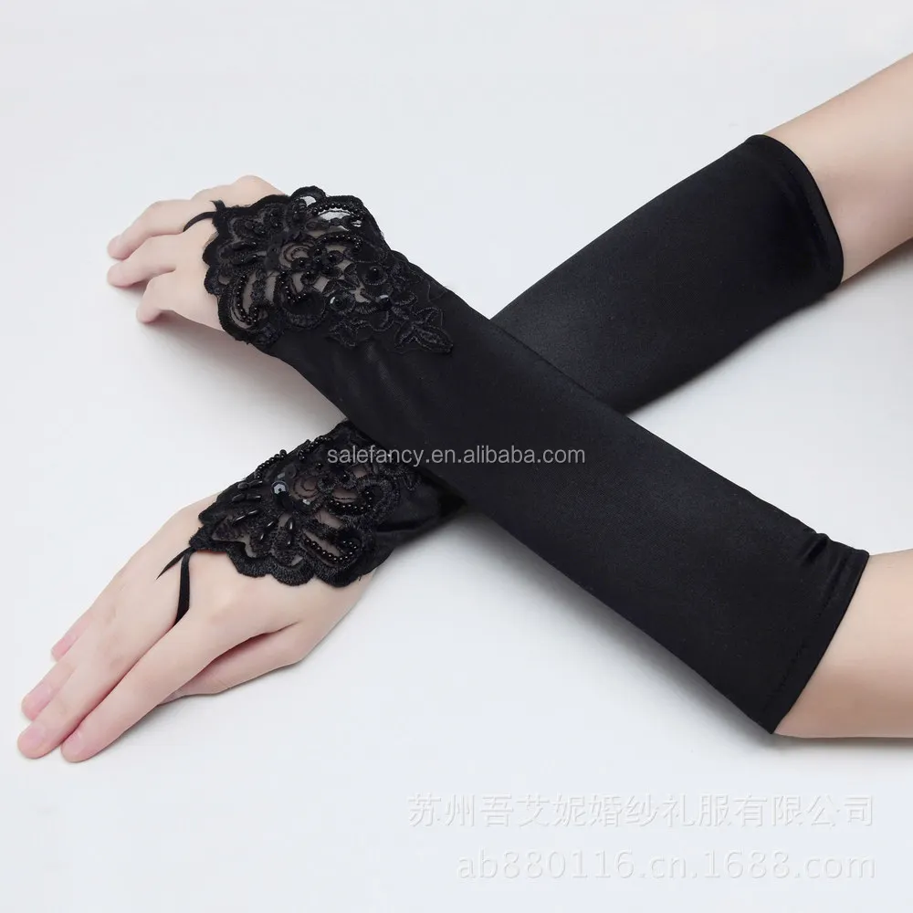 long sleeve lace gloves