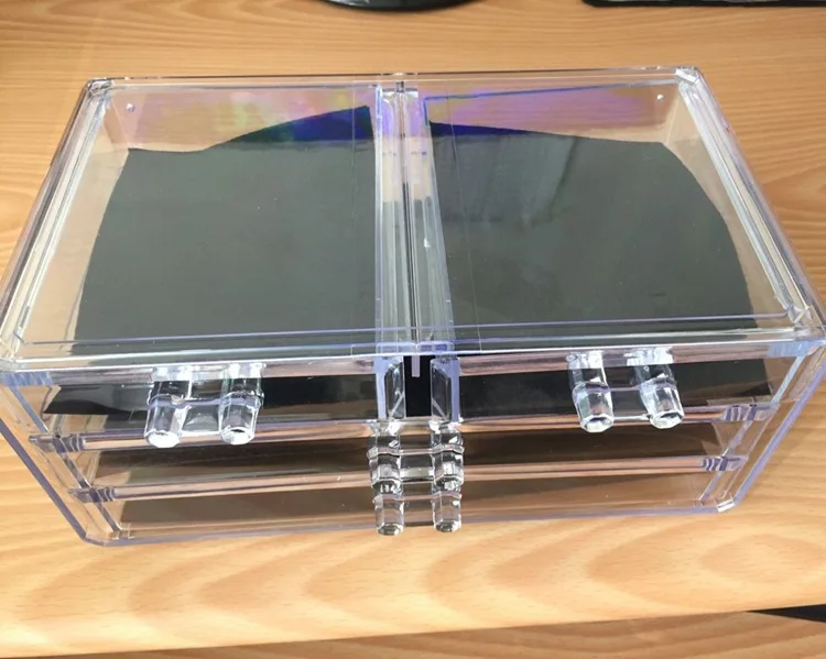 Organisateur de boîte de rangement cosmétique - Compartiments pour organiser et ranger votre maquillage et vos accessoires cosmétiques.