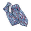 Artist Inspirational Creativity Corbatas Seda Dusty Blue Graffiti Custom Print Silk Mens Neck Tie with Logo Tipping