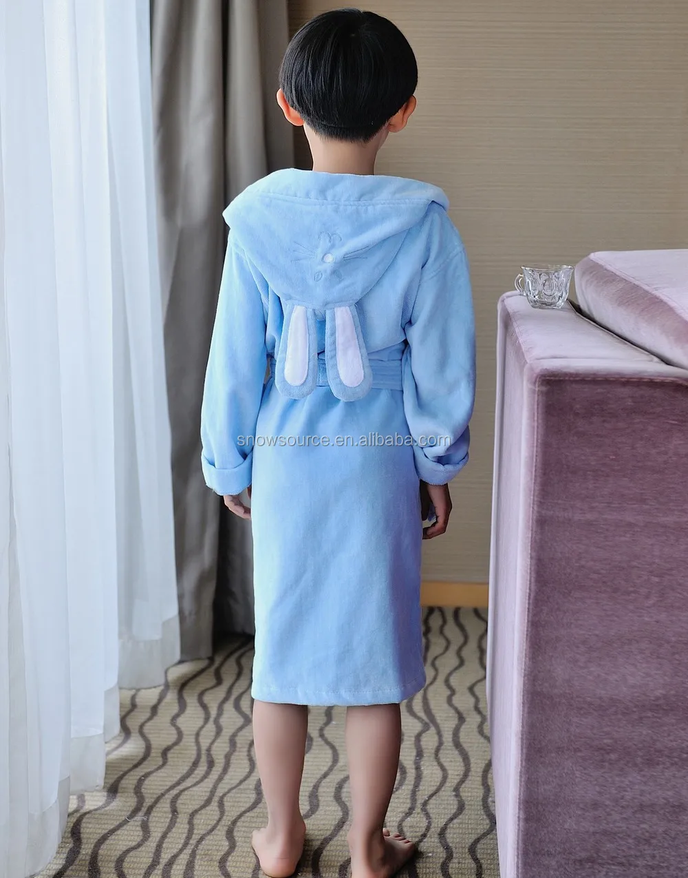 Romantic Sexy Cotton Velour Knit Boys Hooded Nightgown Buy Sexy