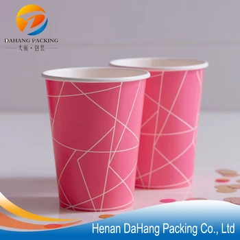 16 Oz Custom Printing Disposable Pink Paper Coffee Cups 16 Oz Custom Printing Disposable Pink Paper Coffee Cups