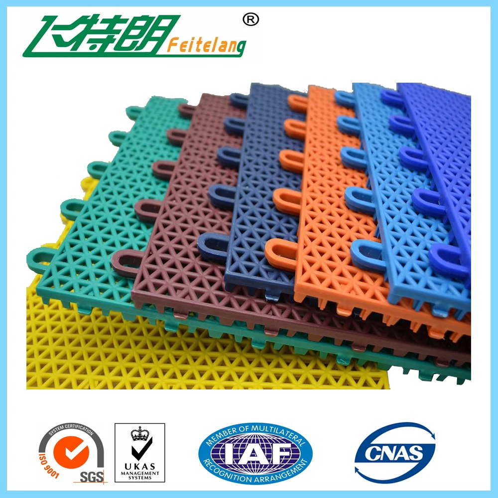 Multi-use Plastic Suspended Interlocking Sports Flooring Surfacing ...