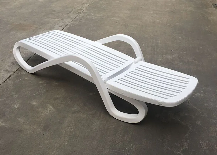 Wholesale Products Outdoor Plastic Chaise White Plastic Pool Lounge