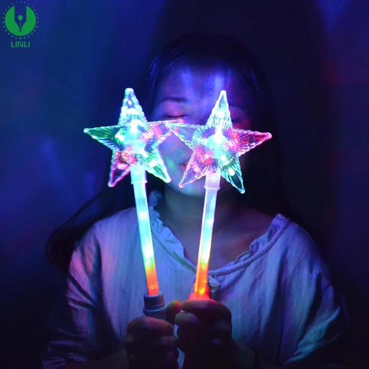 Light Up White Super Star Princess LED Wand
