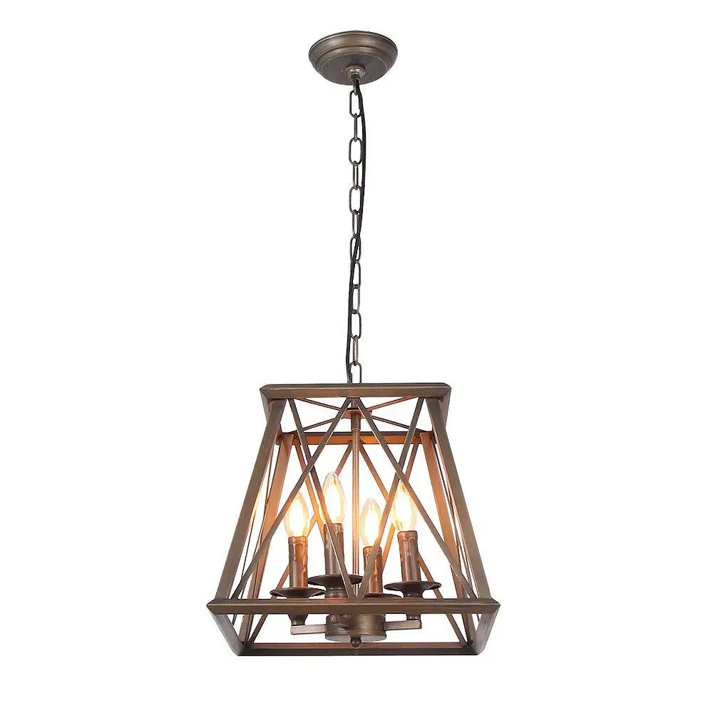 Eumyviv C0029 3-Lights Rectangle Wood Metal Pendant Lamp Light Fixture with Bubble Glass Shade Black Finished Retro Rustic Vintage Industrial Edison Ceiling Lamp Linear Chandeliers