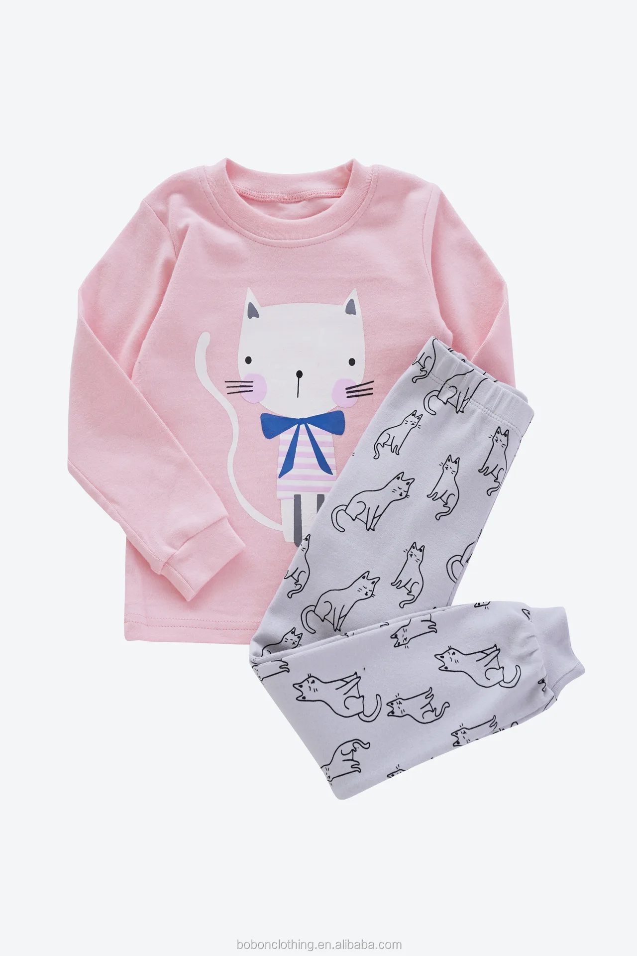 新设计卡通印花套装儿童睡衣