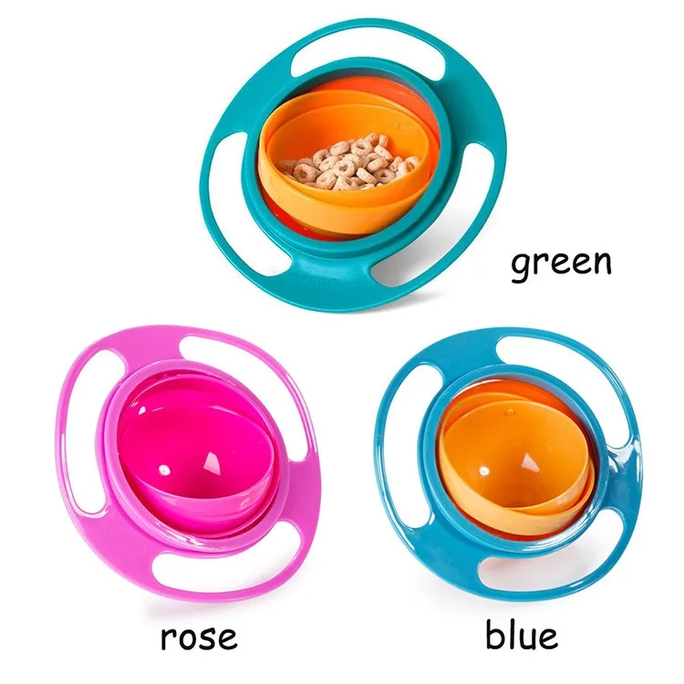 Baby Feeding Schüssel Dish Universal 360° Gyro Drehen Bowl Teller Anti-Spill HOT 