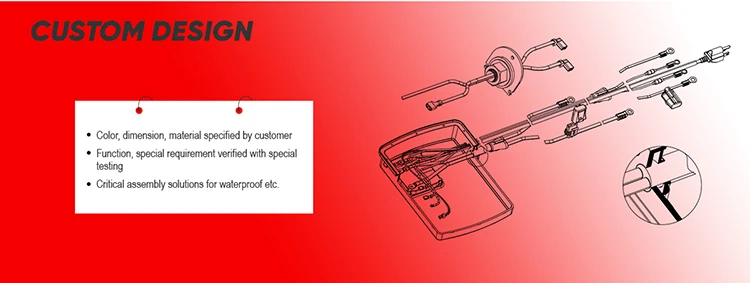 Customized Over Molding ISO9001 Certified Wiring Harness for Control Box Applications
