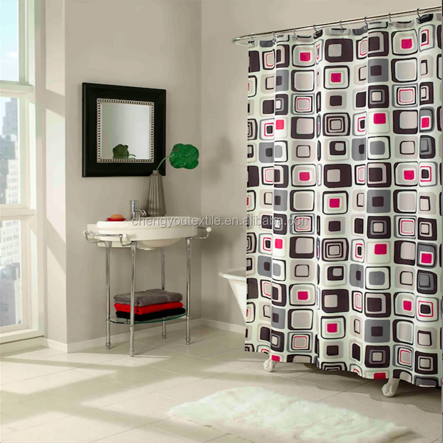 Stripe Thick Shower Curtains For Hotels,Motels (180*180cm),Including