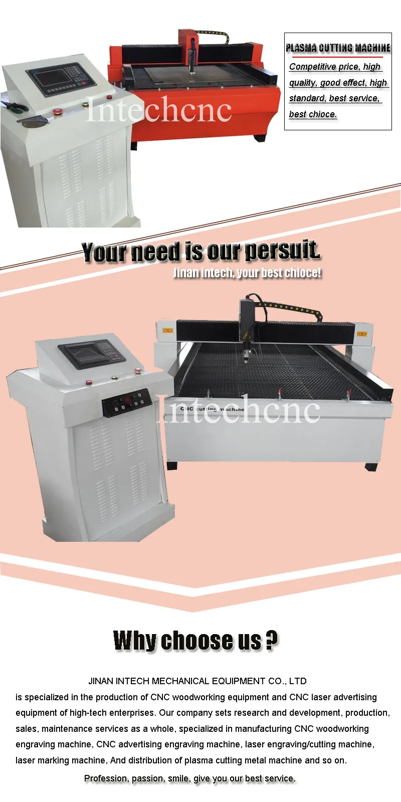 Newest 1325 plasma cutter with best service