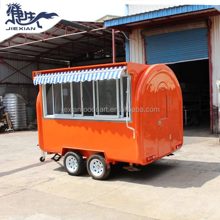 JX-FR300WH Jiexian mini fast food kitchen design mobile snack coffee cart ice cream trailers mobile smoothie truck for sale