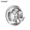 Modern metal antique coat clothes hook round base sliding swivel hooks j hook