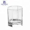 Octagon shape 9oz glass cup heavy base glassware cup