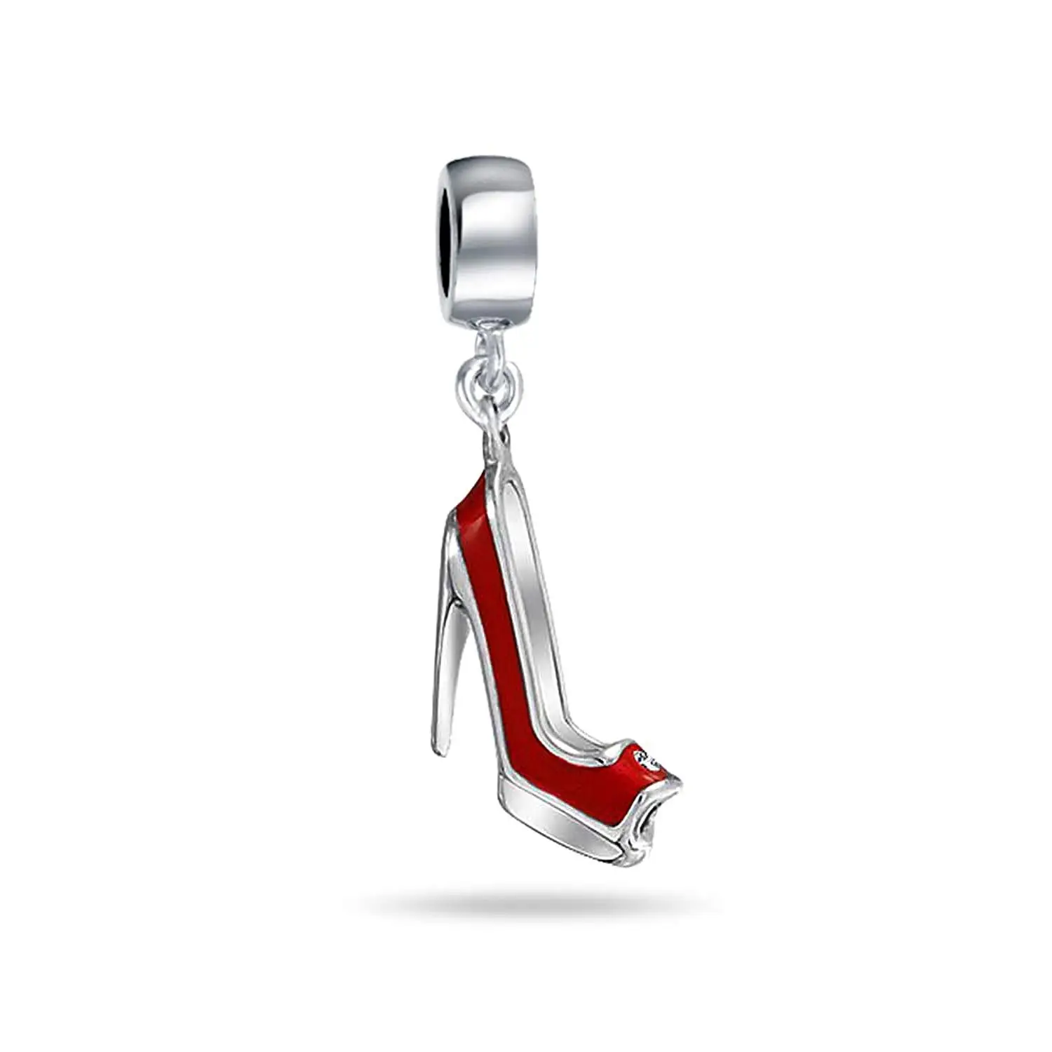 Shoe High Heel Sling Back Pump Dangle Charm for European Bead Slide Bracelets Fashion Jewelry for Women Man