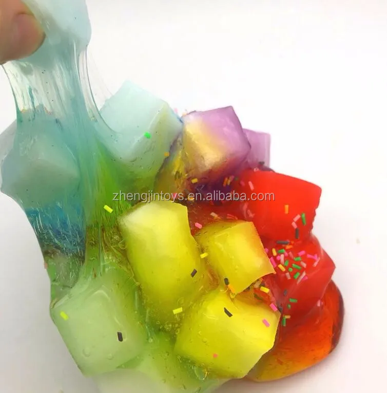 Hot Fashion Jelly Cube Slime Foam Balls Clear Slime For Diy Educational