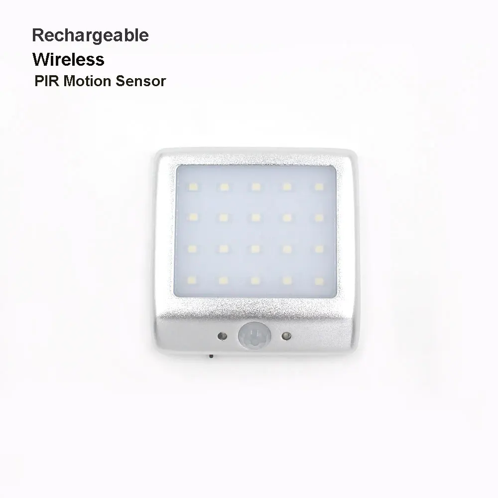 1200mA rechargeable lithium battery powered motion sensor led night light for hallway bedside cabinet wardrobe 2W 180lm