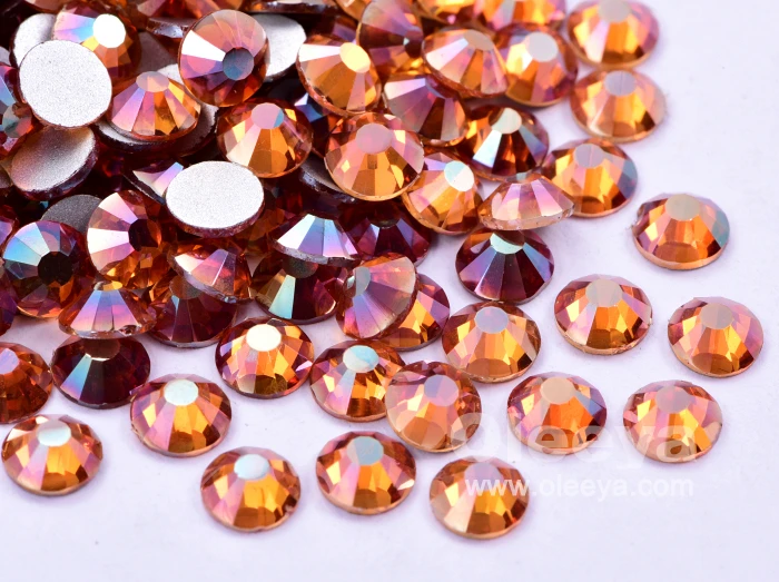 Hot Selling Quality Bling 2028 Foil Flat Back Crystal in Bulk Ghostpurple Glass Non Hotfix Rhinestone for Bikini Decoration