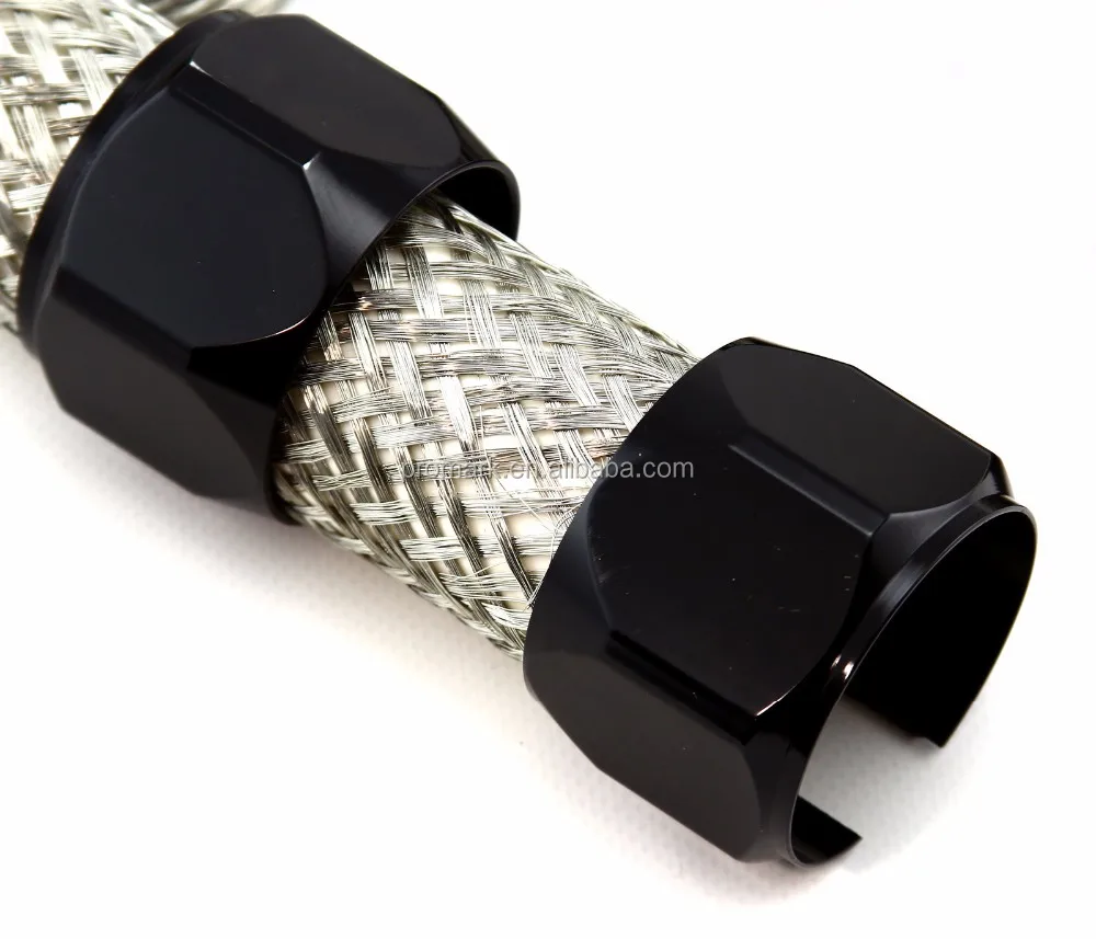 Black Flex Braided Stainless Steel Hose Sleeving Kit Radiator,Vacuum