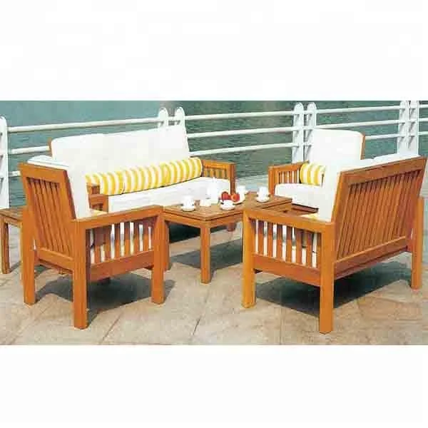 Wood Outdoor Garden Lounge Sofa Furniture Sets Lounge Sofa Furniture Sets