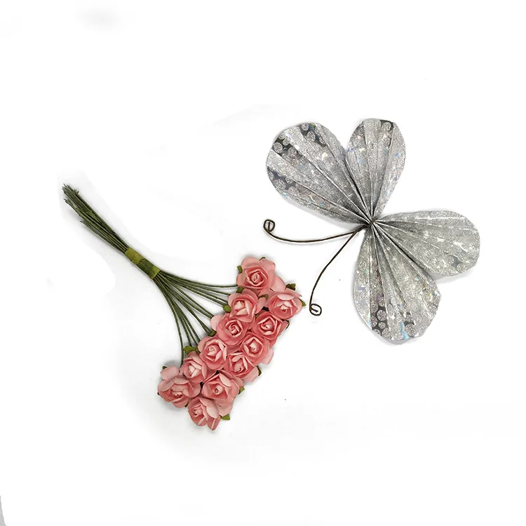 低价人造蝴蝶纸工艺品 diy 装饰派对装饰