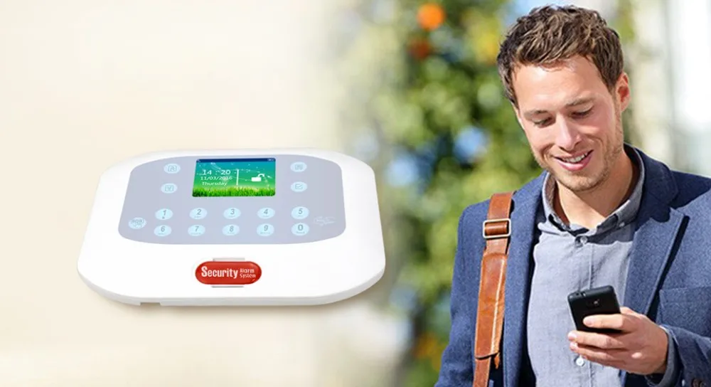 Security Alarm System with TFT display, smart wireless sensors, android app