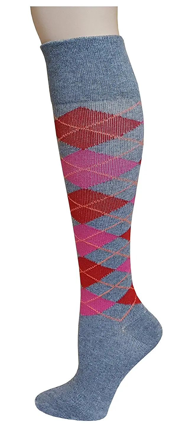 XIdan-die Womens Over-the-Calf Tube Socks Colorful Red Cubes Moisture Wicking Casual Socks