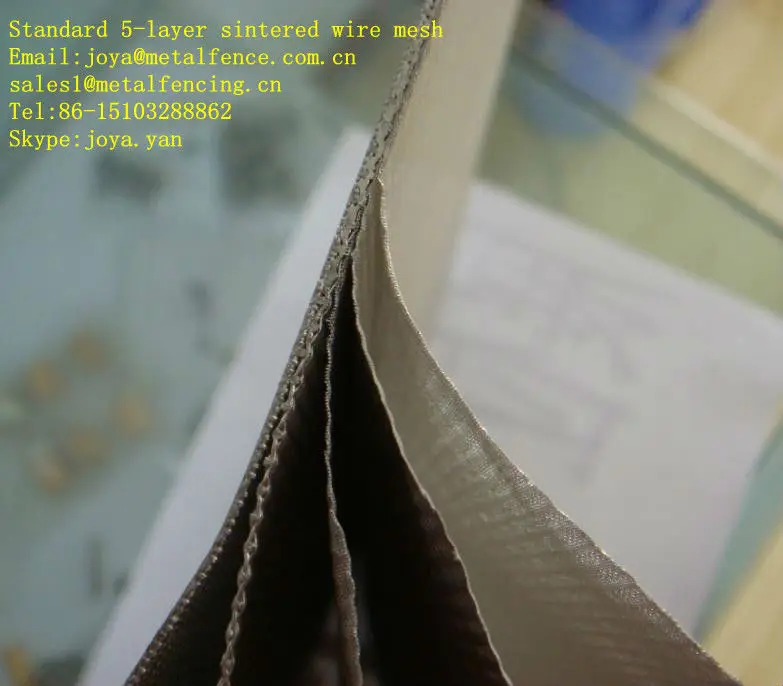 5-layer sintered wire mesh structure