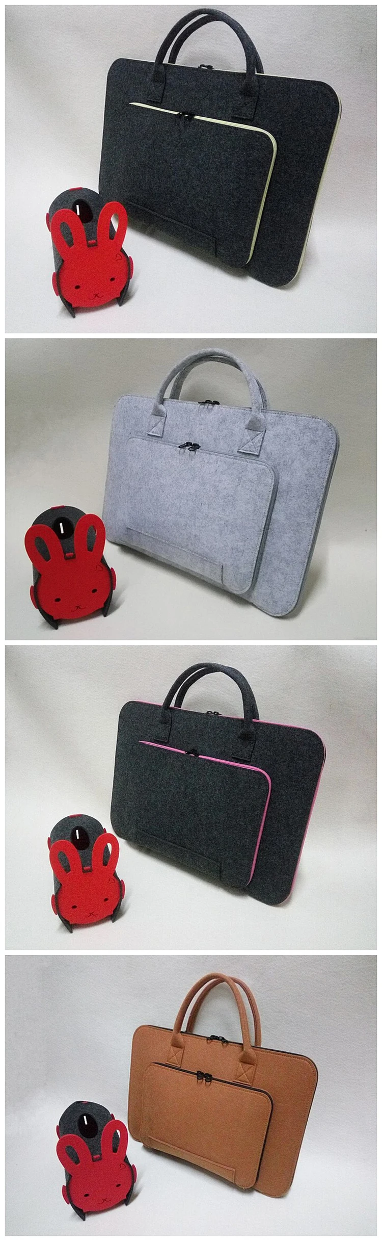 felt notebook bag