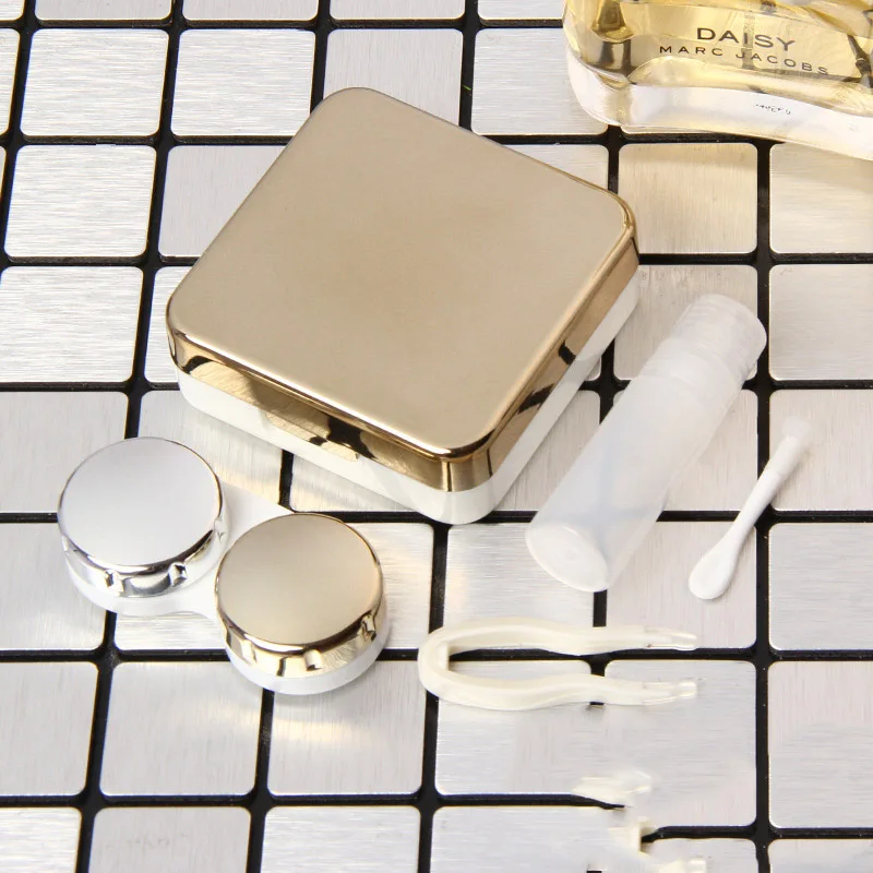 2019 Fashion Eye Contact Lens Case Color Case Lenses Contact Luxury