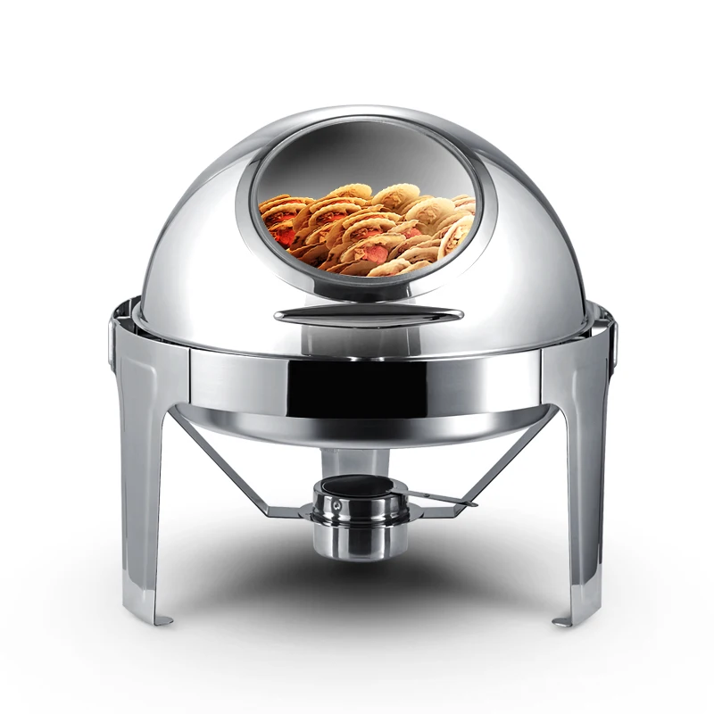 Buffet Round Roll Top Hot Pot Chafing Dish Fuel Holder,Luxury Buffet