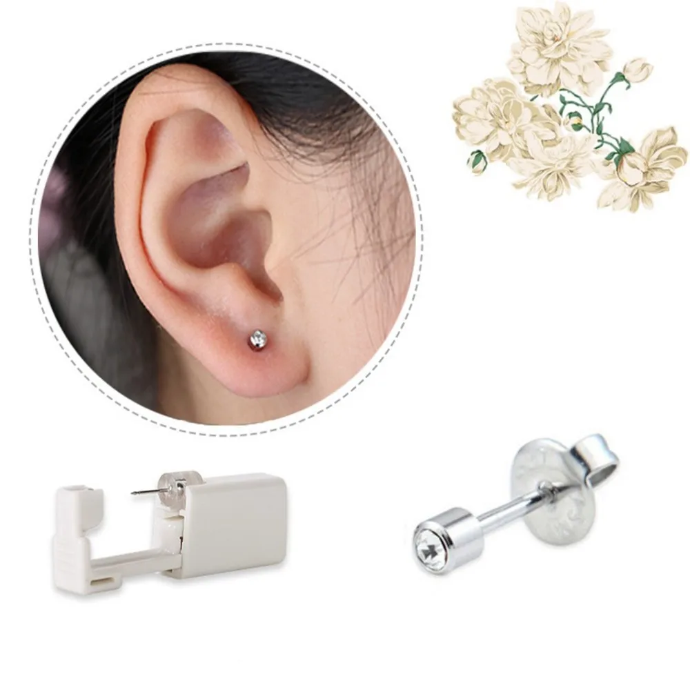 Earring Gun Piercing Disposable Safety Second Generation 1/100 With ...