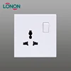 UK British Standard 13A 1 Gang 3 Pin Universal Wall Switch Socket For Office Or Home