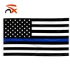 100% polyester silk screen printed 3*5ft Thin Blue Line USA American flag